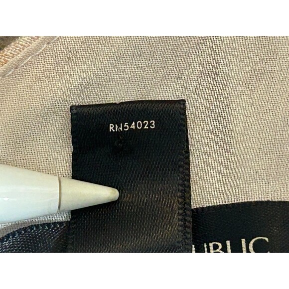 Banana Republic One Shoulder Dress Womens Size 4 Multi Linen‎ Ruffle Tie Waist - Picture 6 of 14